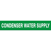 CONDENSER WATER SUPPLY - PIPE MARKER - CONDENSER WATER SUPPLY - PIPE MARKER, 3X24, Adhesive Vinyl