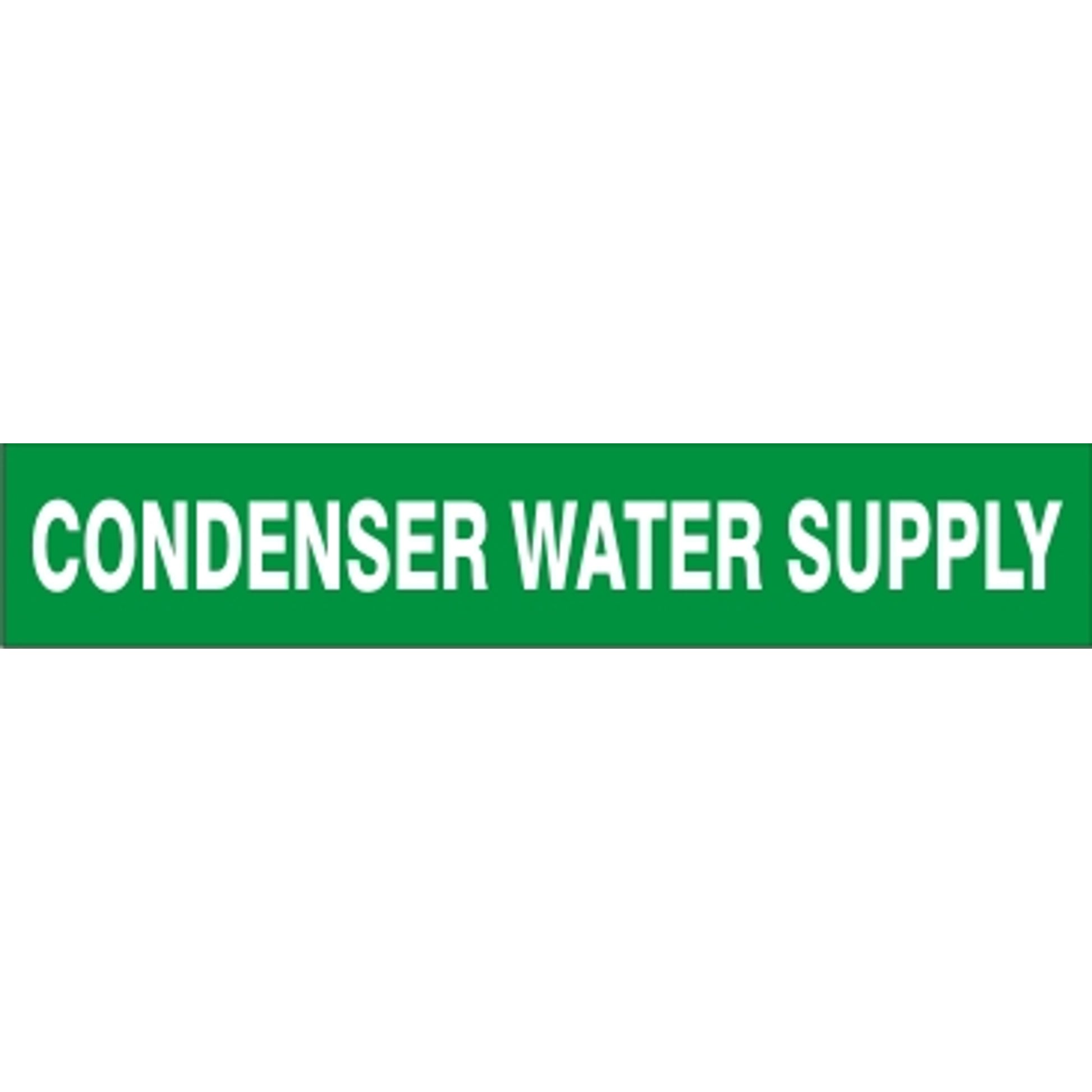 CONDENSER WATER SUPPLY - PIPE MARKER - CONDENSER WATER SUPPLY - PIPE MARKER, 3X24, Adhesive Vinyl
