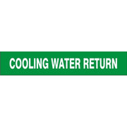 COOLING WATER RETURN - PIPE MARKER - COOLING WATER RETURN - PIPE MARKER, 3X24, Adhesive Vinyl