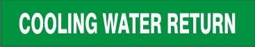 COOLING WATER RETURN - PIPE MARKER
