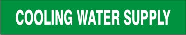 COOLING WATER SUPPLY - PIPE MARKER