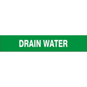 DRAIN WATER - PIPE MARKER - DRAIN WATER - PIPE MARKER, 3X24, Adhesive Vinyl