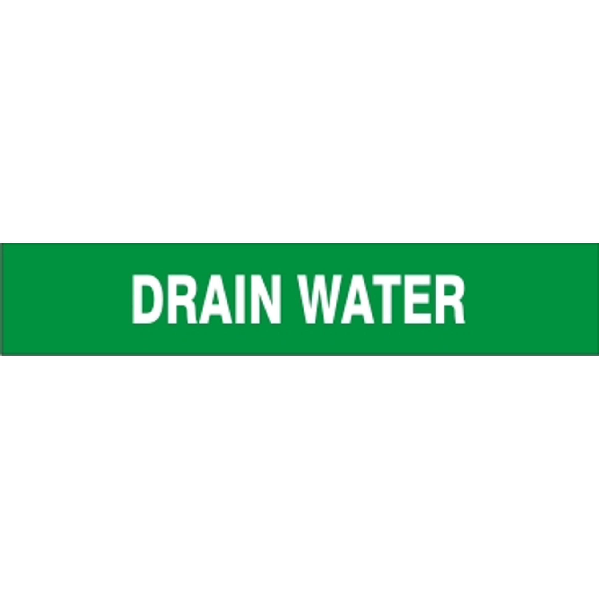 DRAIN WATER - PIPE MARKER - DRAIN WATER - PIPE MARKER, 3X24, Adhesive Vinyl