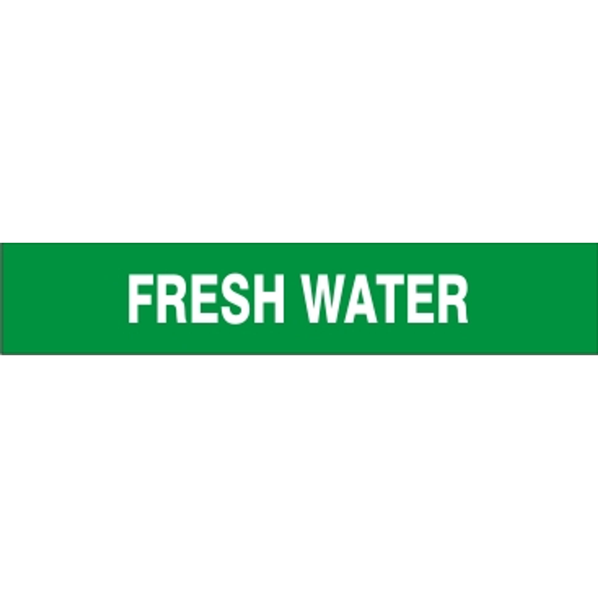 FRESH WATER - PIPE MARKER - FRESH WATER - PIPE MARKER, 3X24, Adhesive Vinyl