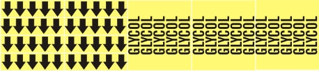 GLYCOL - PIPE MARKER WITH ARROWS - GLYCOL - PIPE MARKER WITH ARROWS, 2.25X13.5, Adhesive Vinyl
