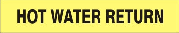 HOT WATER RETURN - PIPE MARKER
