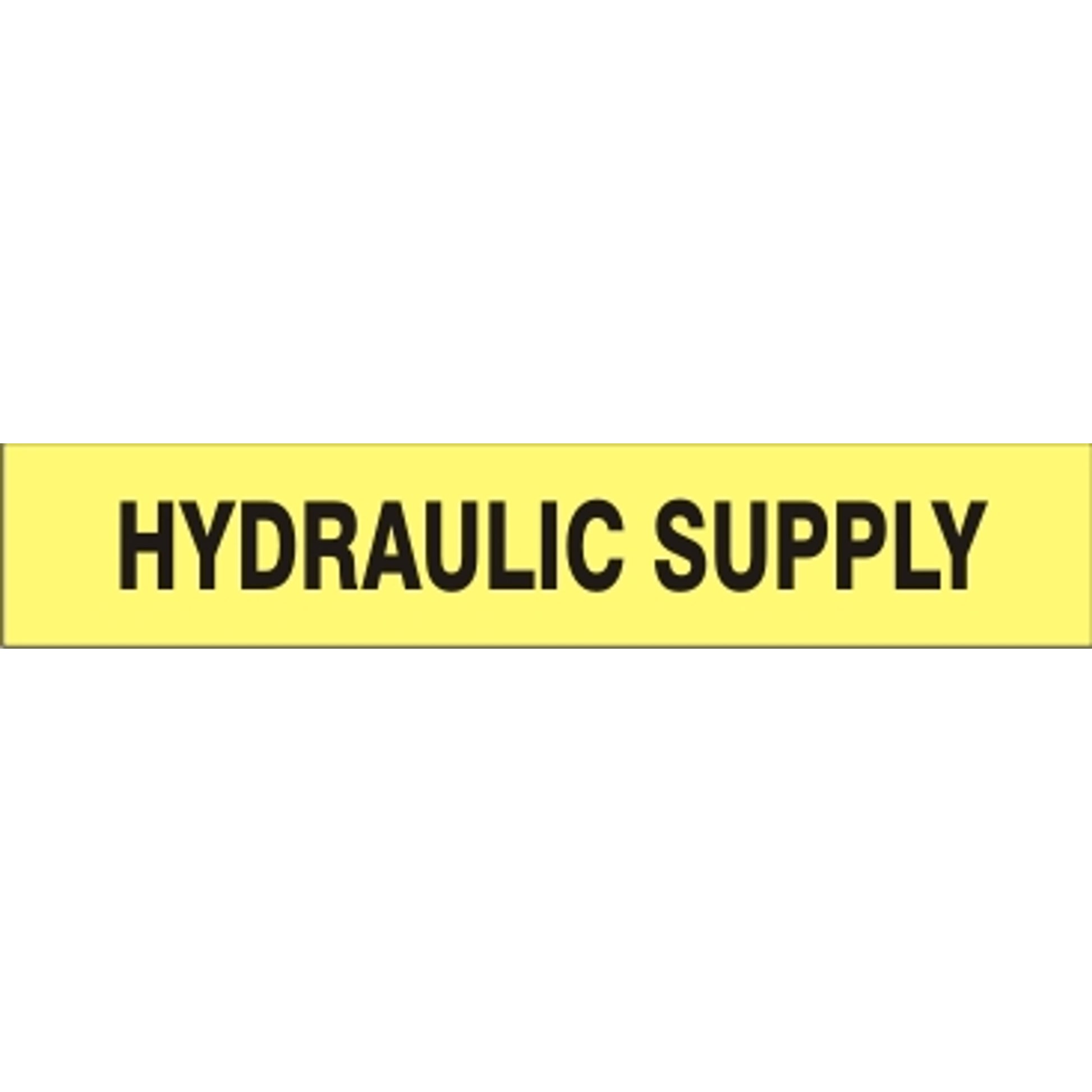 HYDRAULIC SUPPLY - PIPE MARKER - HYDRAULIC SUPPLY - PIPE MARKER, 3X24, Adhesive Vinyl