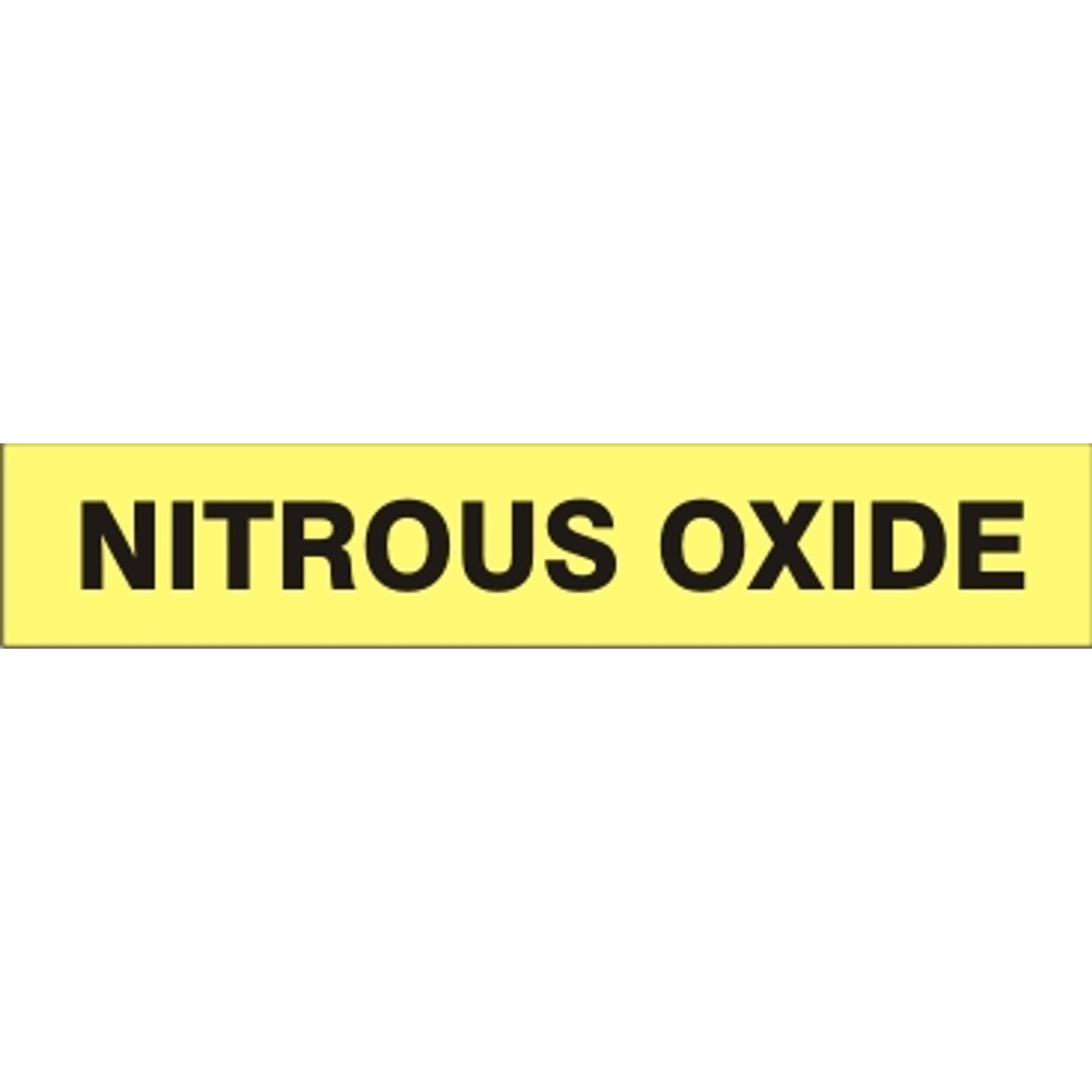 NITROUS OXIDE - PIPE MARKER - NITROUS OXIDE - PIPE MARKER, 3X24, Adhesive Vinyl