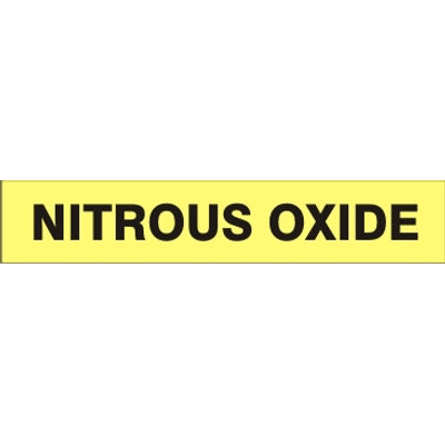 NITROUS OXIDE - PIPE MARKER - NITROUS OXIDE - PIPE MARKER, 3X24, Adhesive Vinyl