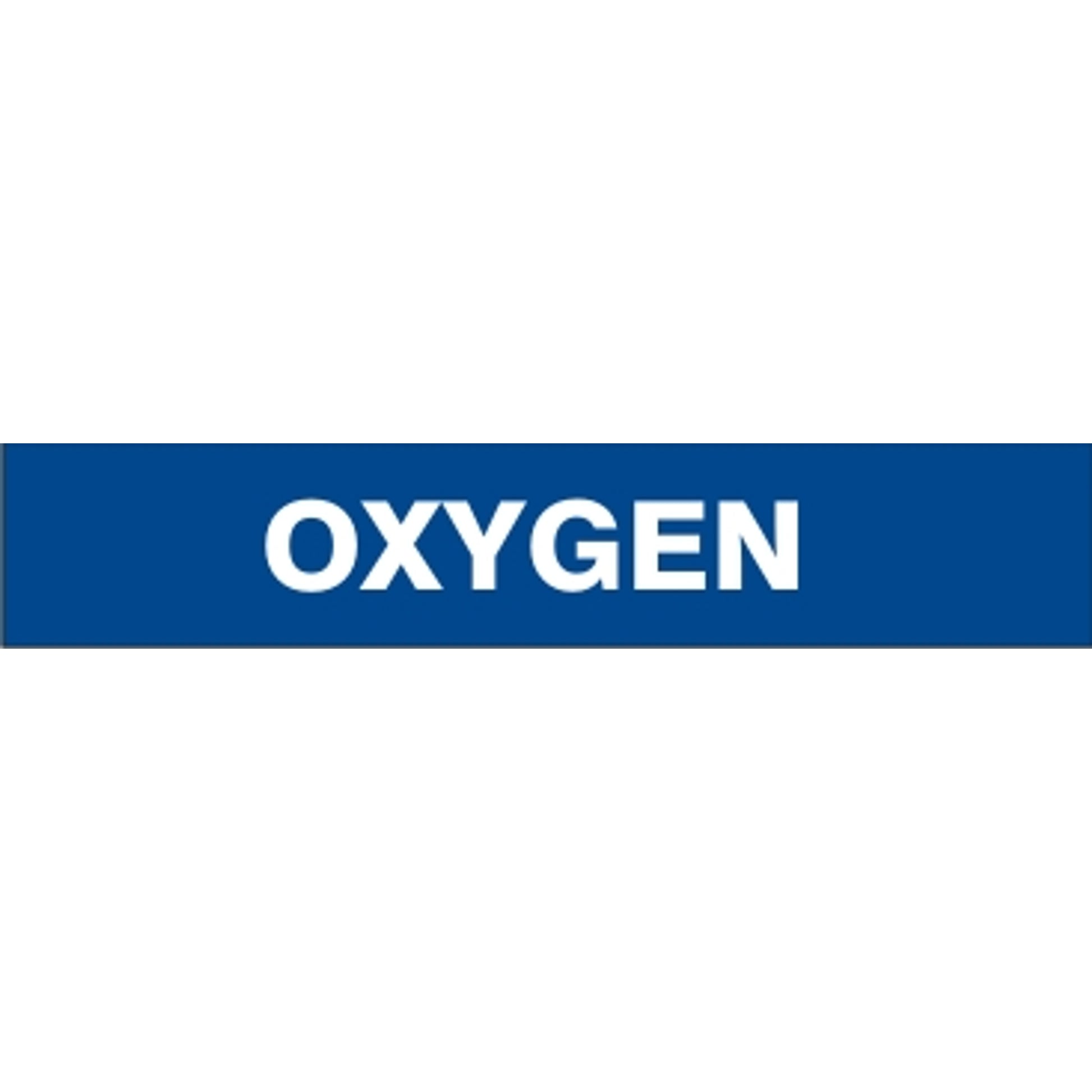 OXYGEN - PIPE MARKER - OXYGEN - PIPE MARKER, 3X24, Adhesive Vinyl