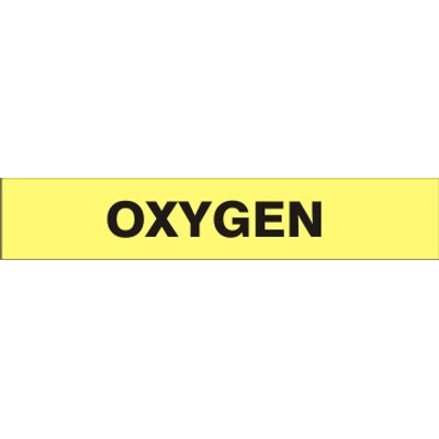 OXYGEN - PIPE MARKER - OXYGEN - PIPE MARKER, 3X24, Adhesive Vinyl