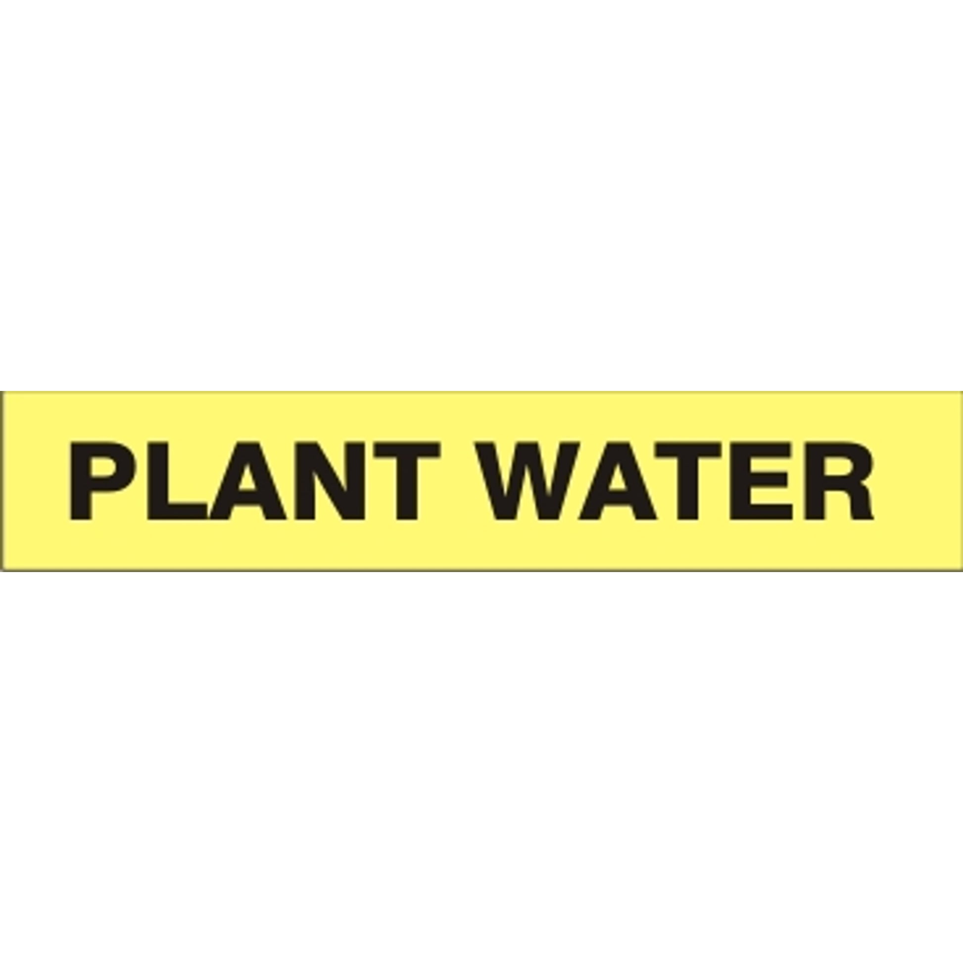 PLANT WATER - PIPE MARKER - PLANT WATER - PIPE MARKER, 3X24, Adhesive Vinyl