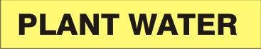 PLANT WATER - PIPE MARKER