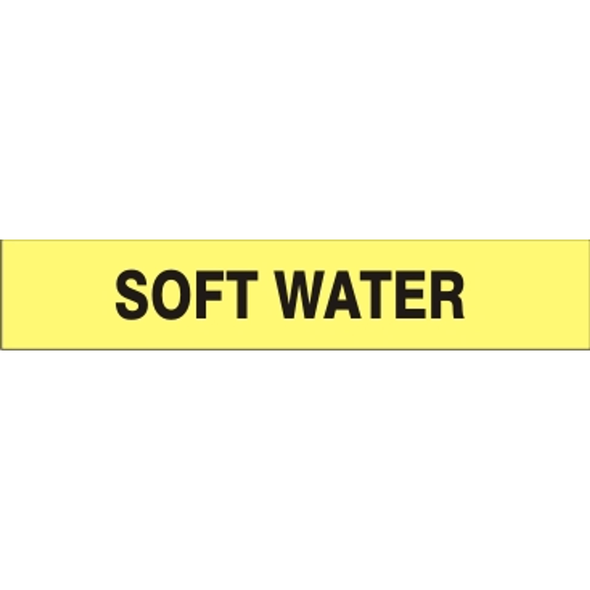 SOFT WATER - PIPE MARKER - SOFT WATER - PIPE MARKER, 3X24, Adhesive Vinyl