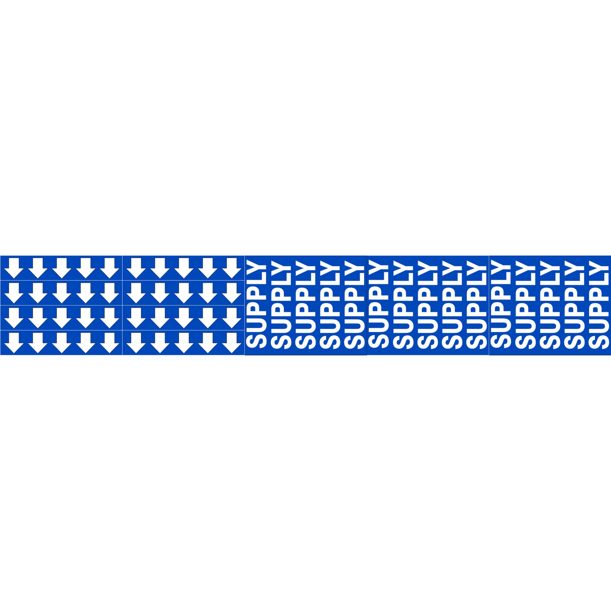 SUPPLY - PIPE MARKER WITH ARROWS - SUPPLY - PIPE MARKER WITH ARROWS, 2.25X13.5, Adhesive Vinyl