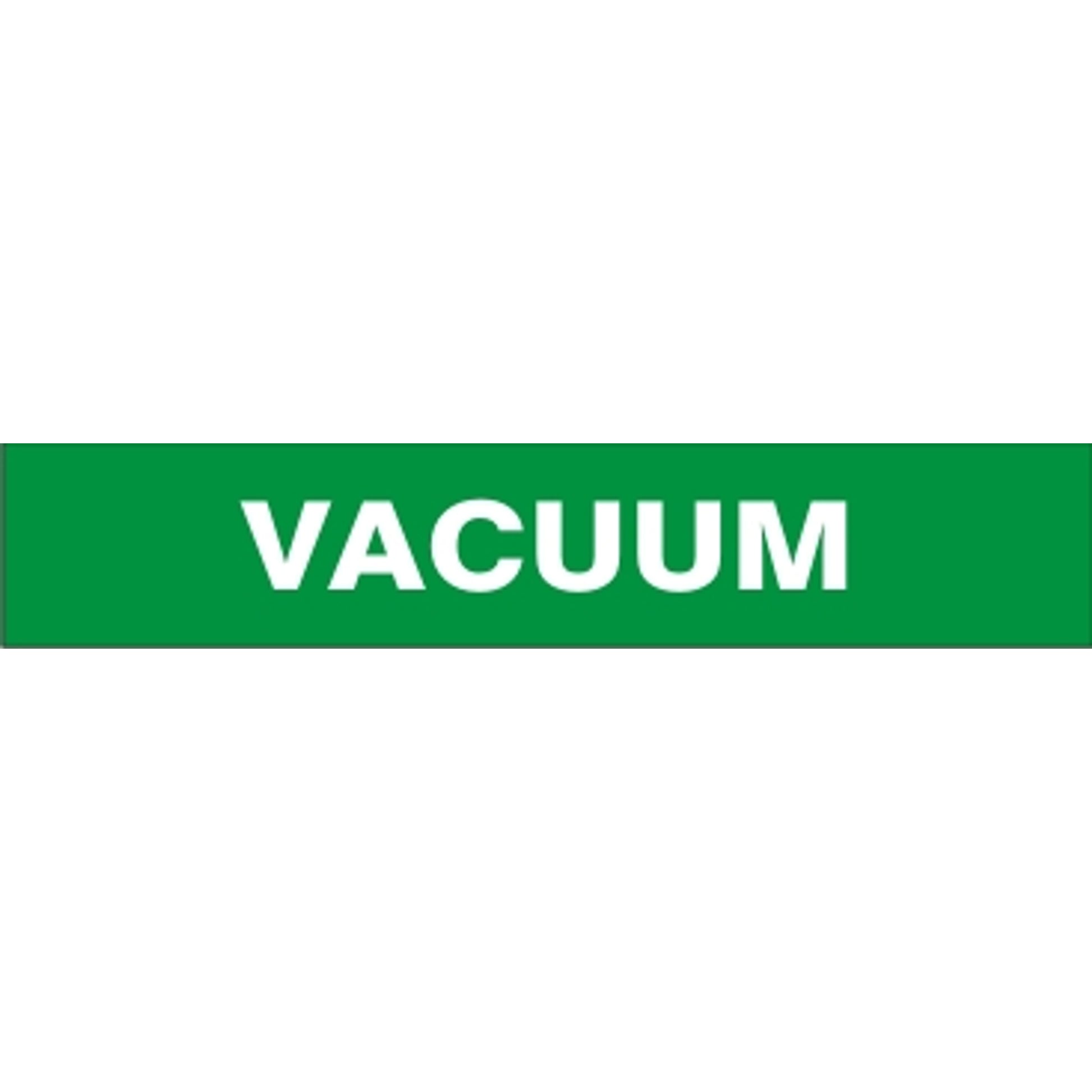 VACUUM - PIPE MARKER - VACUUM - PIPE MARKER, 3X24, Adhesive Vinyl
