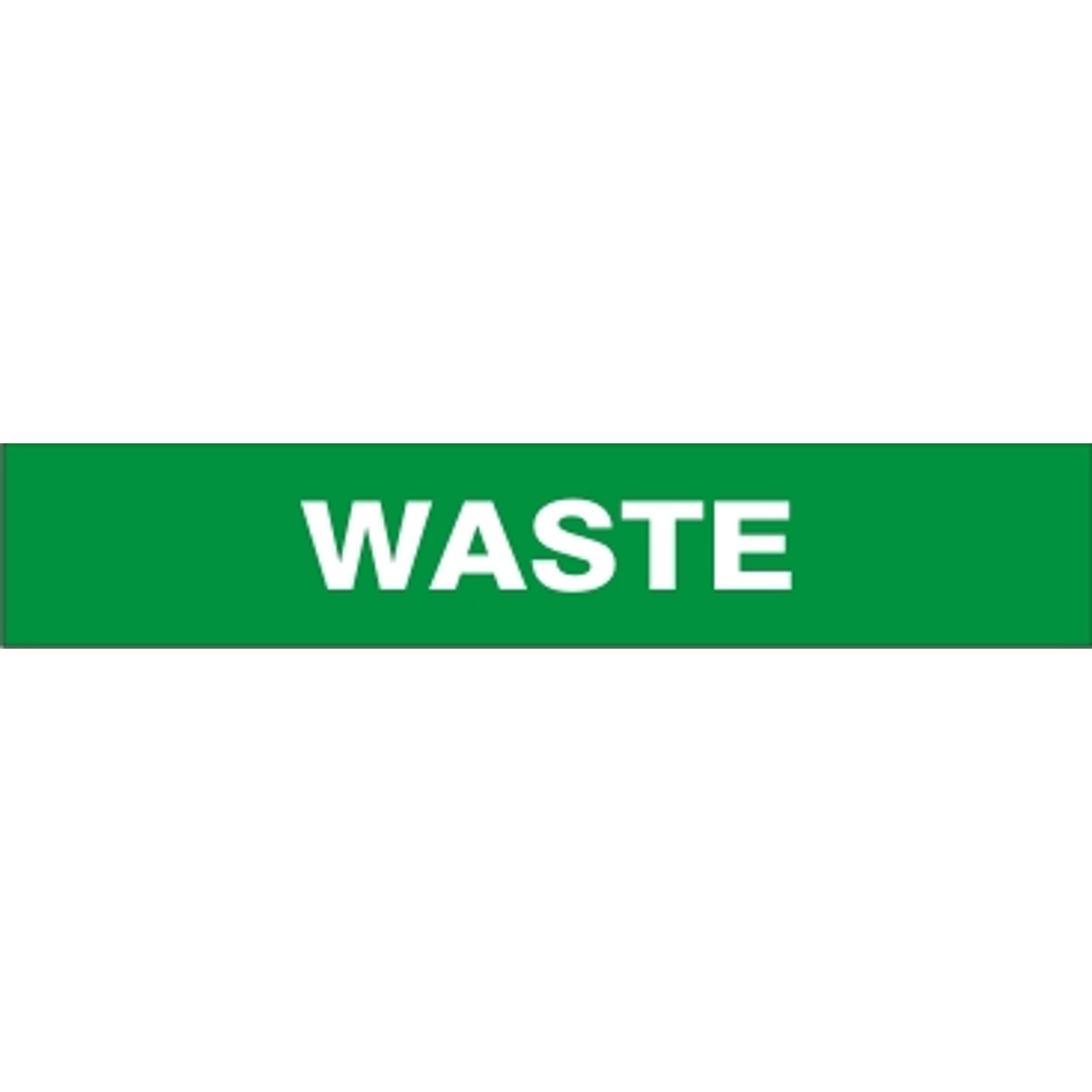 WASTE - PIPE MARKER - WASTE - PIPE MARKER, 3X24, Adhesive Vinyl