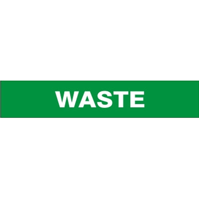 WASTE - PIPE MARKER - WASTE - PIPE MARKER, 3X24, Adhesive Vinyl