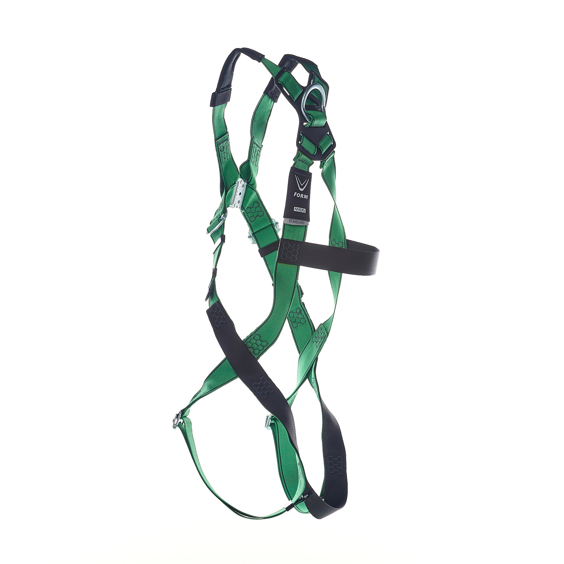 MSA V-FORM Harness w/Back D-Ring - Qwik-Fit Leg Straps Quick Connect Chest Buckle - Extra Large - 10207731