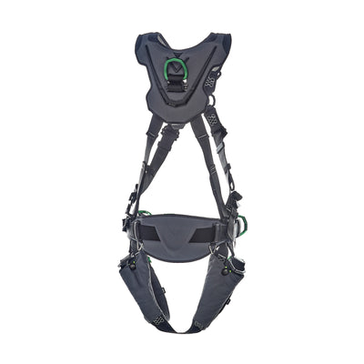 MSA V-FLEX Construction Harness w/Back, Front & Side D-Rings - Quick Connect Leg Straps - Super Extra Large - 10211345