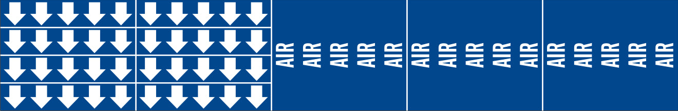 AIR - PIPE MARKER WITH ARROWS - AIR - PIPE MARKER WITH ARROWS, 2.25X13.5, Adhesive Vinyl