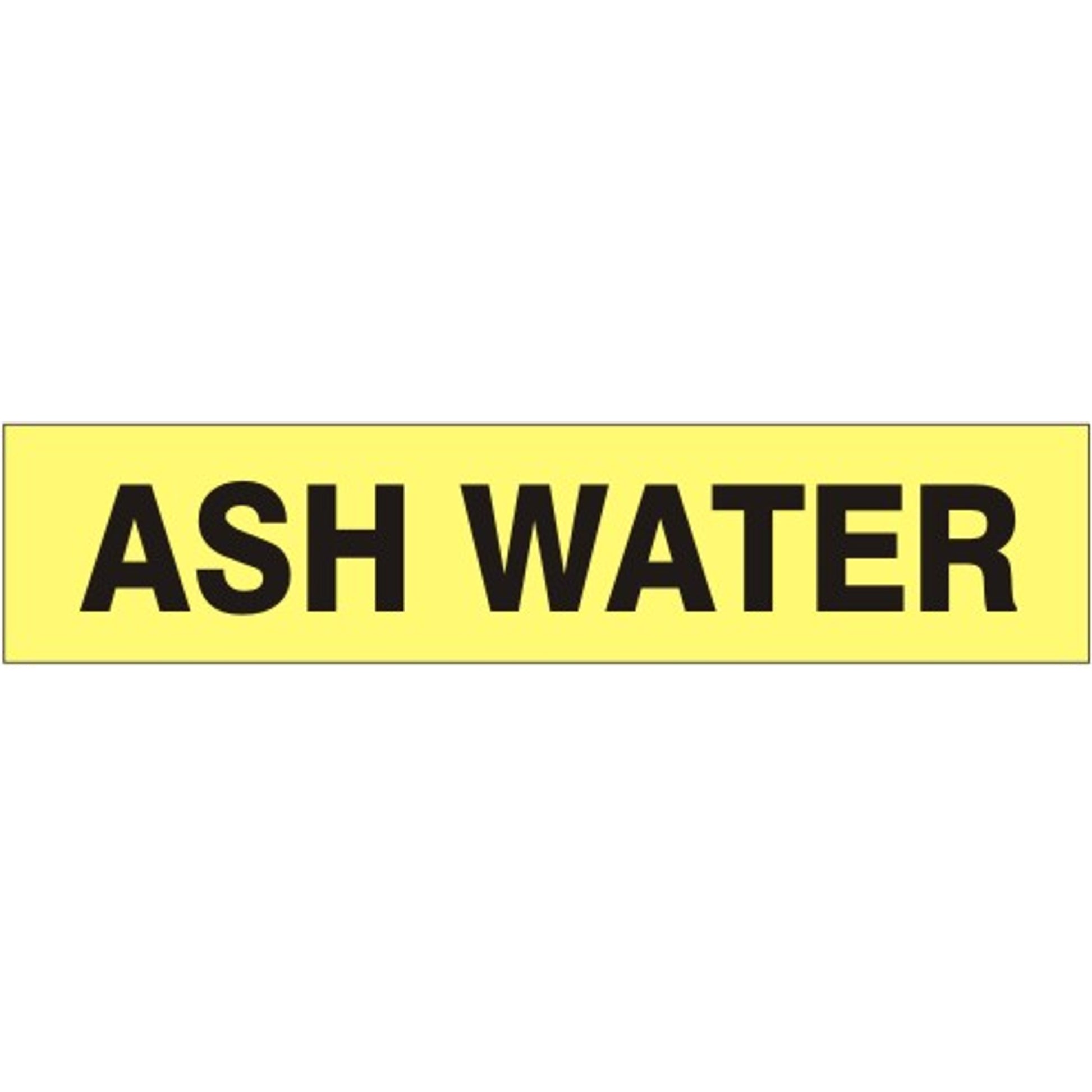 ASH WATER - PIPE MARKER - ASH WATER - PIPE MARKER, 2.25X13.5, Adhesive Vinyl