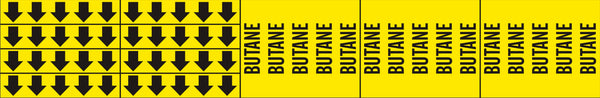 BUTANE - PIPE MARKER WITH ARROWS