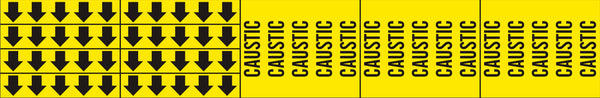 CAUSTIC - PIPE MARKER WITH ARROWS