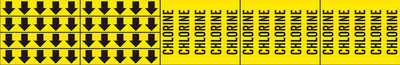 CHLORINE - PIPE MARKER WITH ARROWS