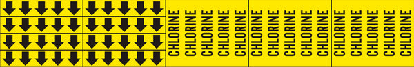 CHLORINE - PIPE MARKER WITH ARROWS