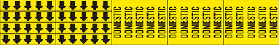 DOMESTIC - PIPE MARKER WITH ARROWS