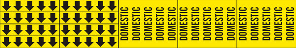 DOMESTIC - PIPE MARKER WITH ARROWS