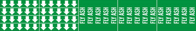 FLY ASH - PIPE MARKER WITH ARROWS