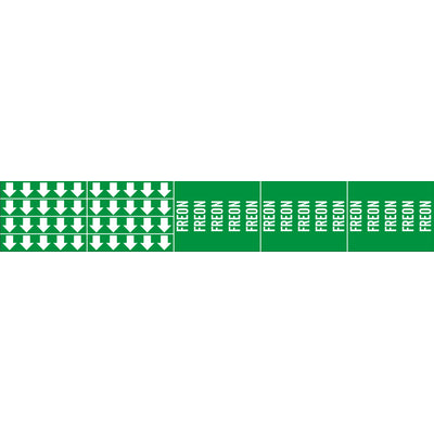 FREON - PIPE MARKER WITH ARROWS - FREON - PIPE MARKER WITH ARROWS, 2.25X13.5, Adhesive Vinyl