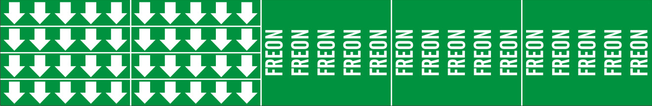 FREON - PIPE MARKER WITH ARROWS - FREON - PIPE MARKER WITH ARROWS, 2.25X13.5, Adhesive Vinyl