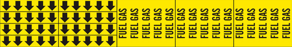 FUEL GAS - PIPE MARKER WITH ARROWS