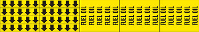 FUEL OIL - PIPE MARKER WITH ARROWS