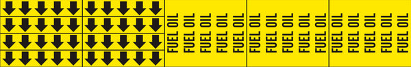 FUEL OIL - PIPE MARKER WITH ARROWS