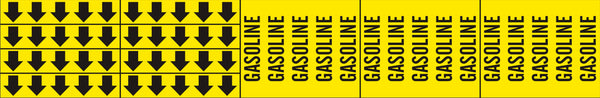 GASOLINE - PIPE MARKER WITH ARROWS