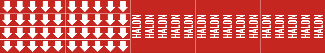 HALON - PIPE MARKER WITH ARROWS - HALON - PIPE MARKER WITH ARROWS, 2.25X13.5, Adhesive Vinyl