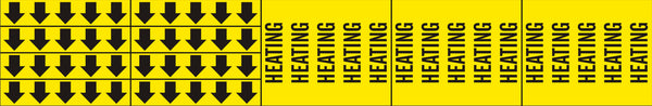 HEATING - PIPE MARKER WITH ARROWS