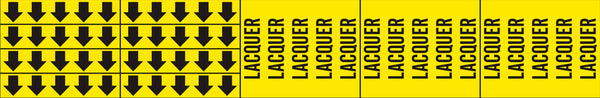 LACQUER - PIPE MARKER WITH ARROWS