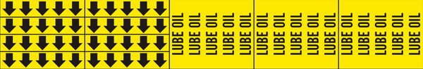 LUBE OIL - PIPE MARKER WITH ARROWS