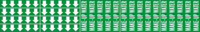 MAKE-UP WATER - PIPE MARKER WITH ARROWS