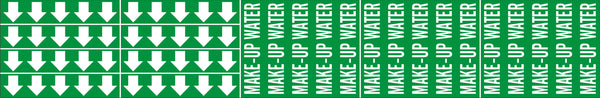 MAKE-UP WATER - PIPE MARKER WITH ARROWS