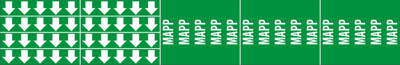 MAPP - PIPE MARKER WITH ARROWS - MAPP - PIPE MARKER WITH ARROWS, 2.25X13.5, Adhesive Vinyl