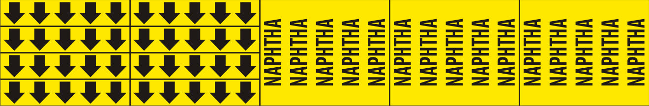 NAPHTHA - PIPE MARKER WITH ARROWS - NAPHTHA - PIPE MARKER WITH ARROWS, 2.25X13.5, Adhesive Vinyl