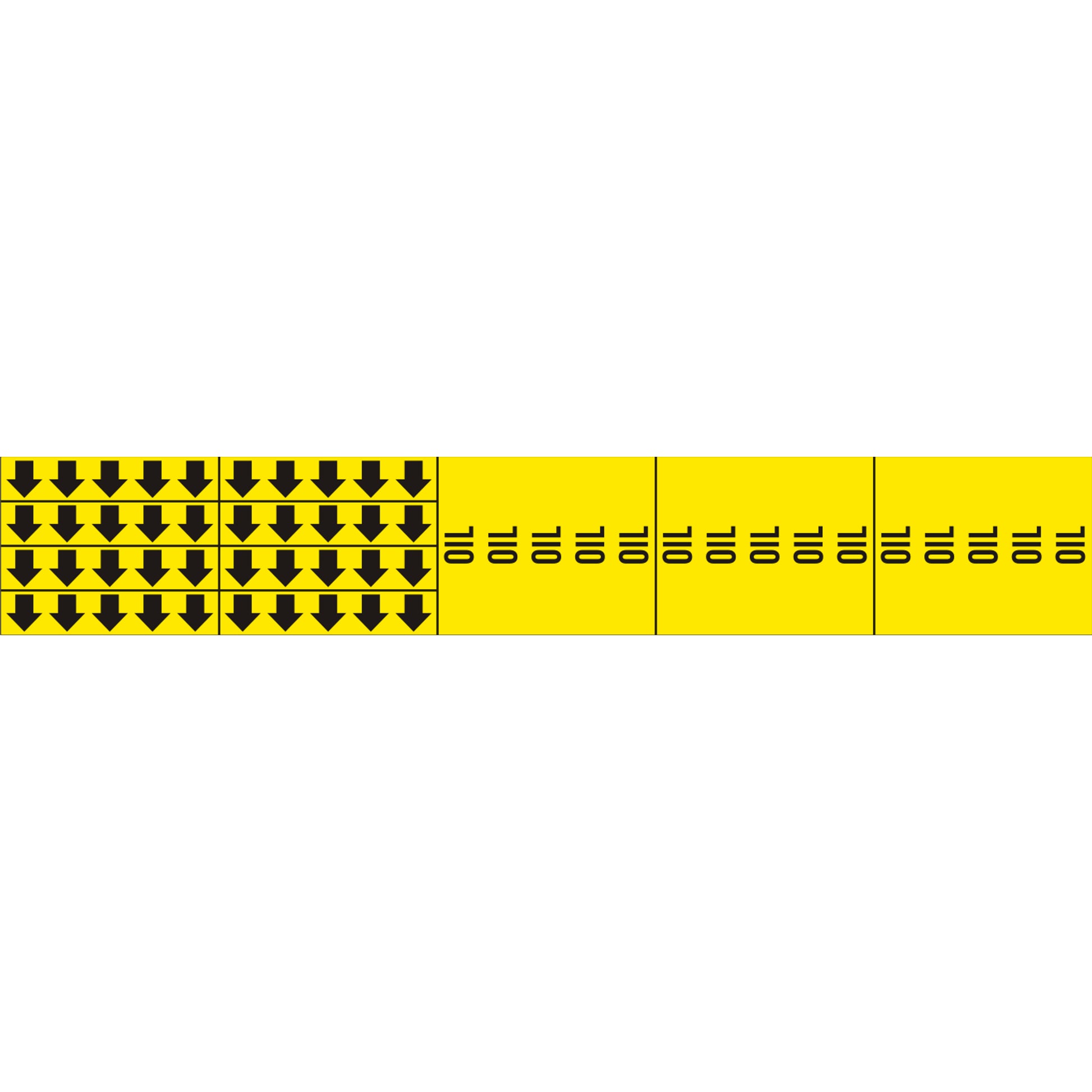 OIL - PIPE MARKER WITH ARROWS - OIL - PIPE MARKER WITH ARROWS, 2.25X13.5, Adhesive Vinyl