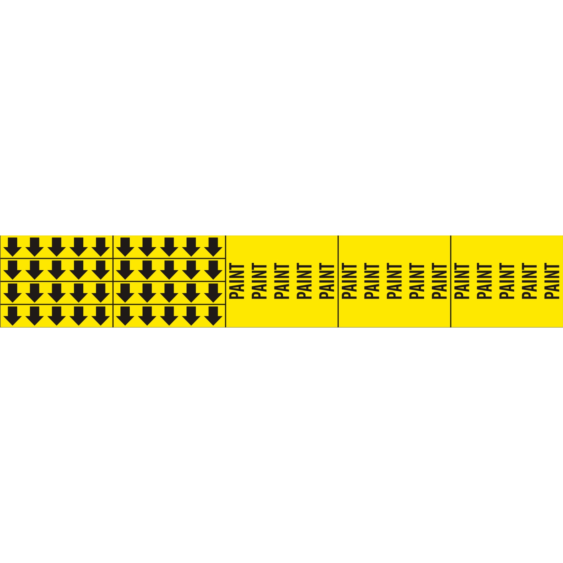 PAINT - PIPE MARKER WITH ARROWS - PAINT - PIPE MARKER WITH ARROWS, 2.25X13.5, Adhesive Vinyl