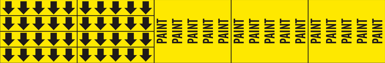 PAINT - PIPE MARKER WITH ARROWS - PAINT - PIPE MARKER WITH ARROWS, 2.25X13.5, Adhesive Vinyl